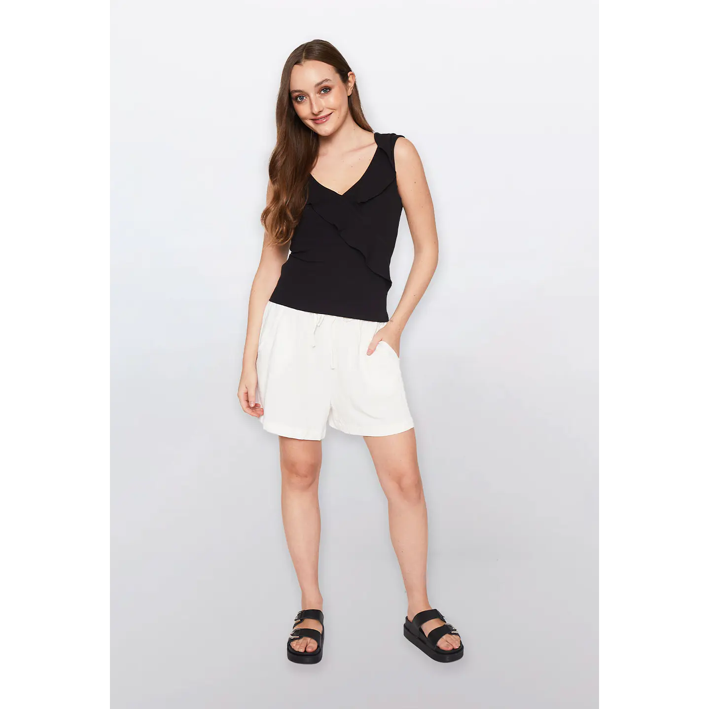 Polera Mujer Sin Mangas Negro Familyshop 2
