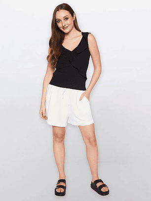 Polera Mujer Sin Mangas Negro Familyshop