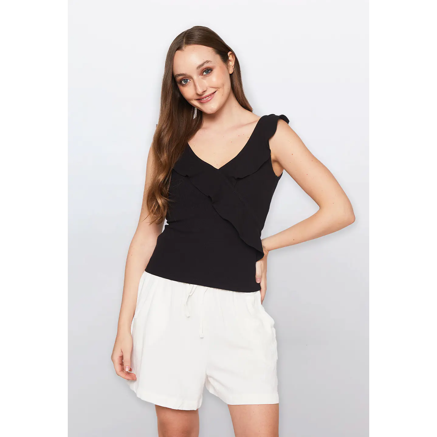 Polera Mujer Sin Mangas Negro Familyshop 1