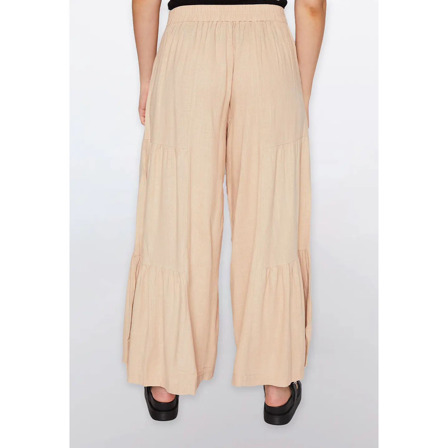 Pantalón Mujer Lino Cortes Beige Familyshop 3