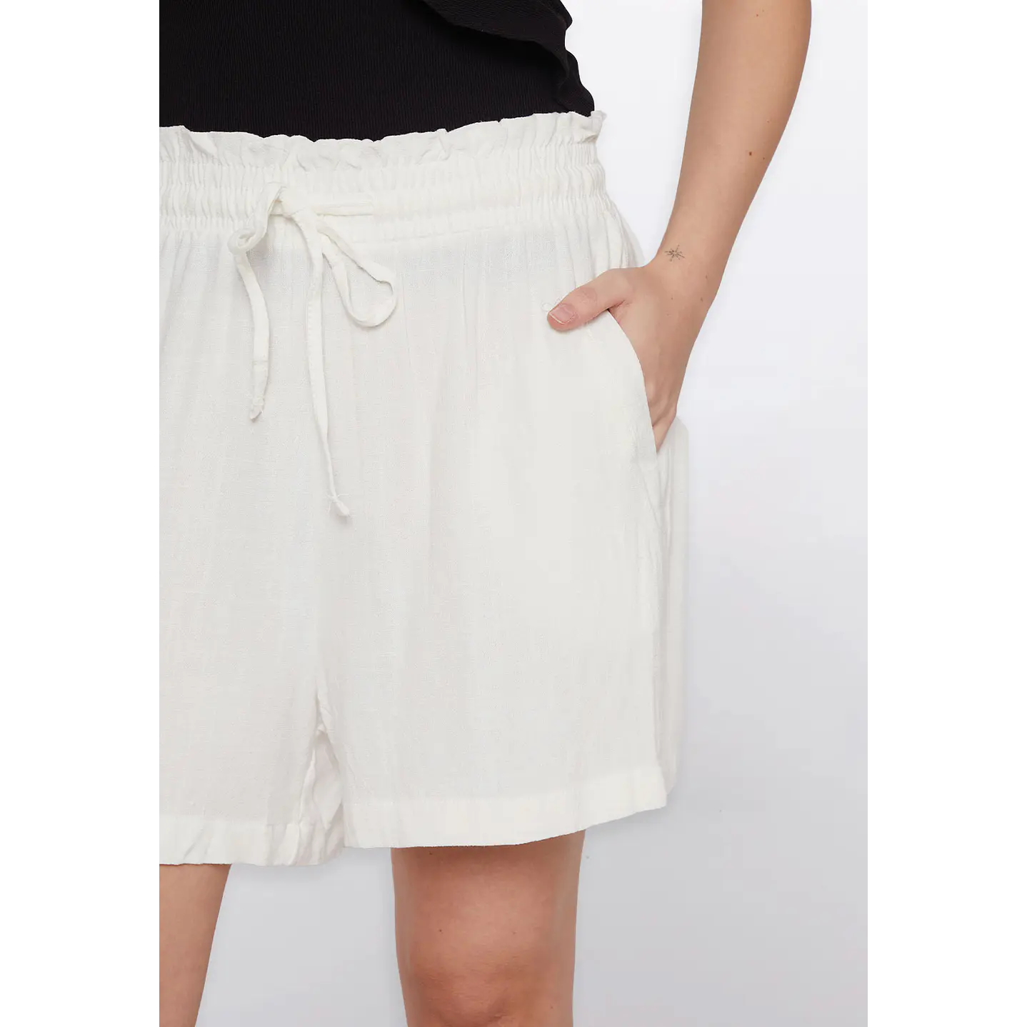 Short Mujer Chic Lino Crudo Familyshop 4