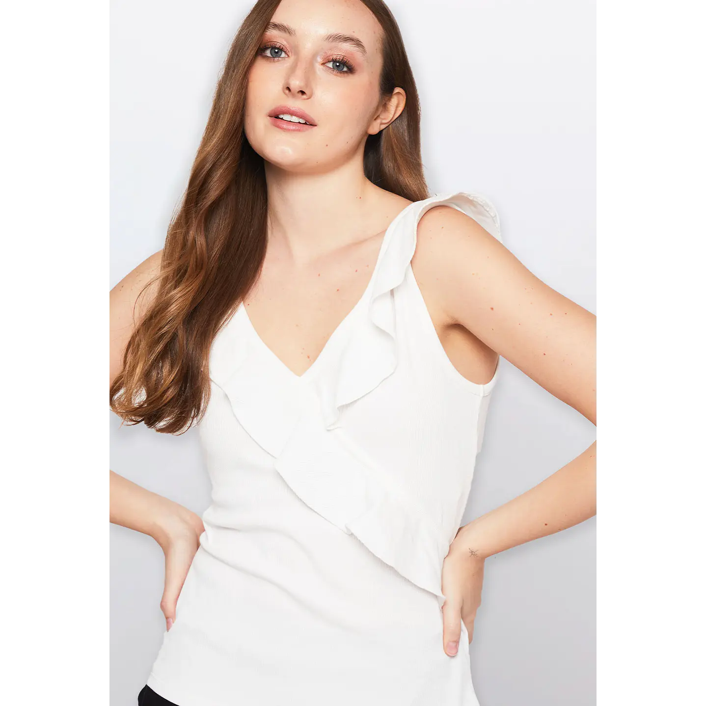 Polera Mujer Sin Mangas Crudo Familyshop 4