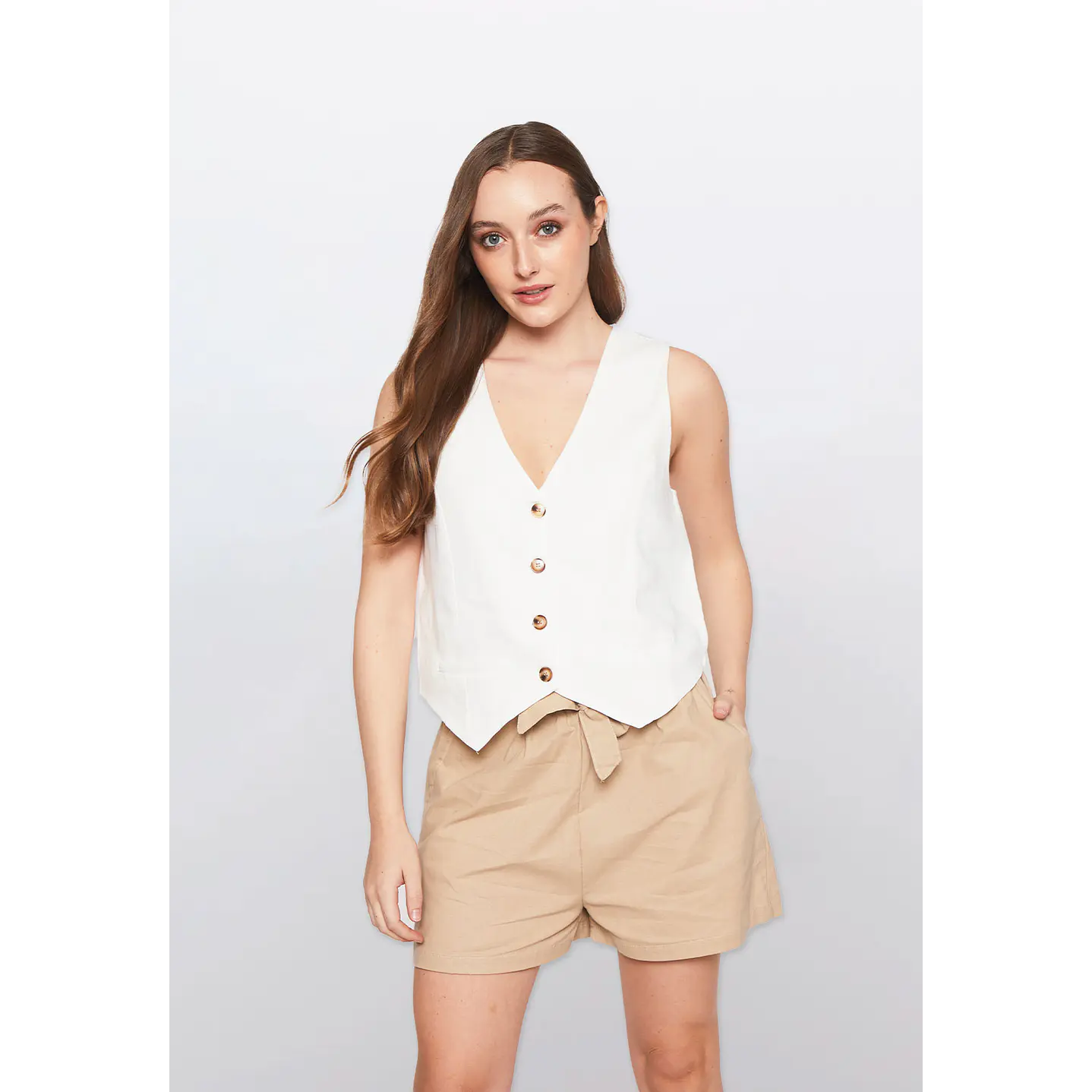 Vest Mujer Lino Crudo Familyshop 1