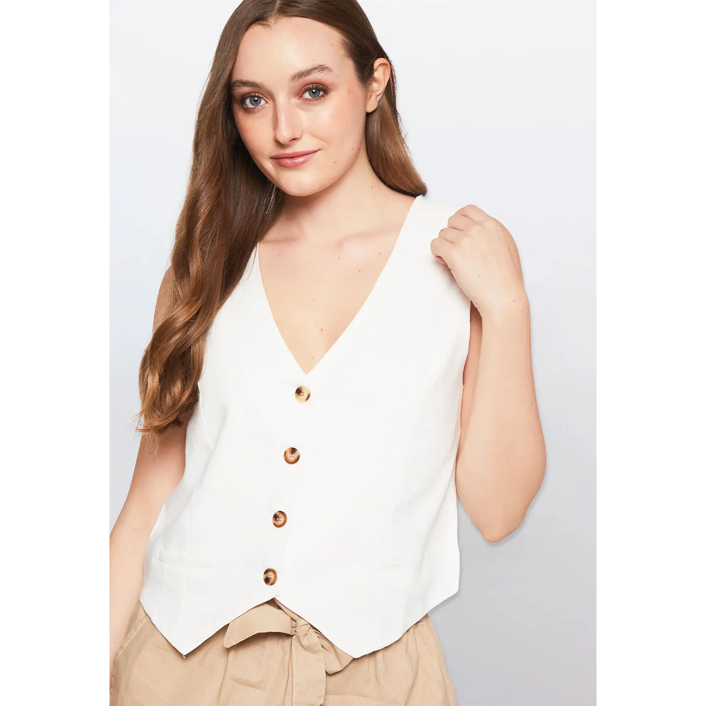 Vest Mujer Lino Crudo Familyshop 4