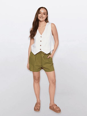 Short Mujer Tiro Alto Verde Familyshop