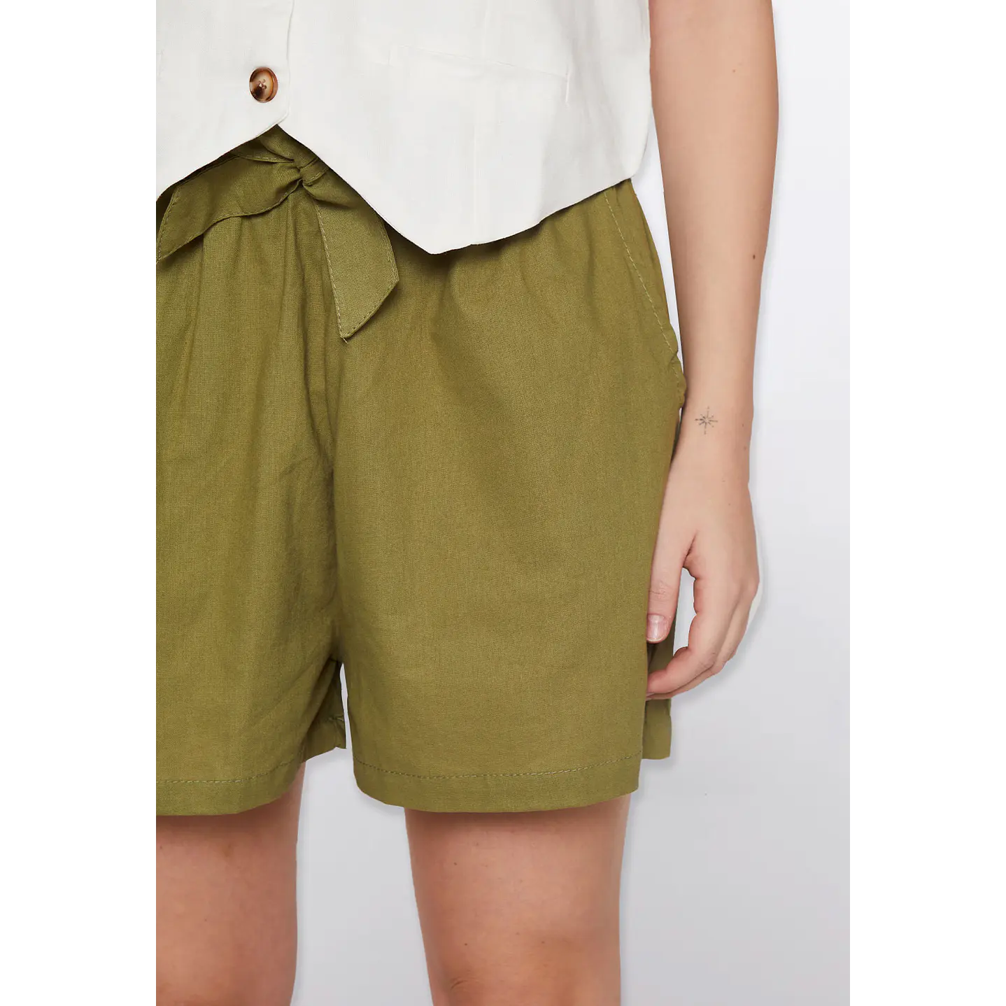 Short Mujer Tiro Alto Verde Familyshop 5