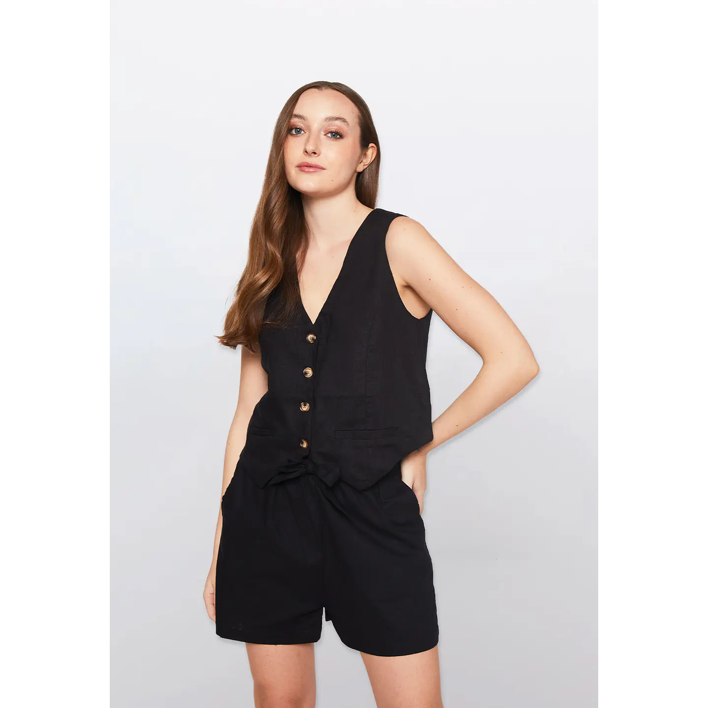 Vest Mujer Sin Mangas Negro Familyshop 1