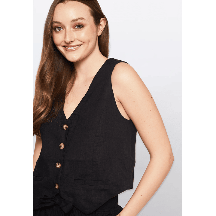 Vest Mujer Sin Mangas Negro Familyshop 4