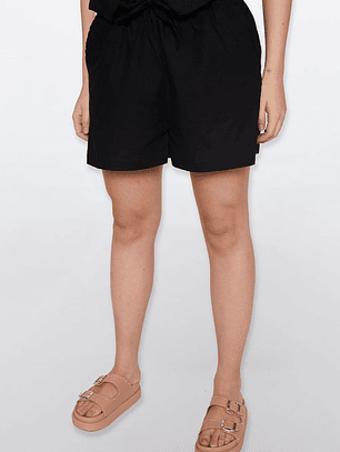 Short Mujer Lino Negro Familyshop