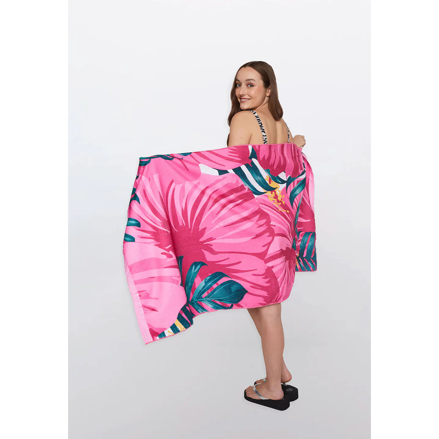 Toalla Flores Mujer Rosado Familyshop 3