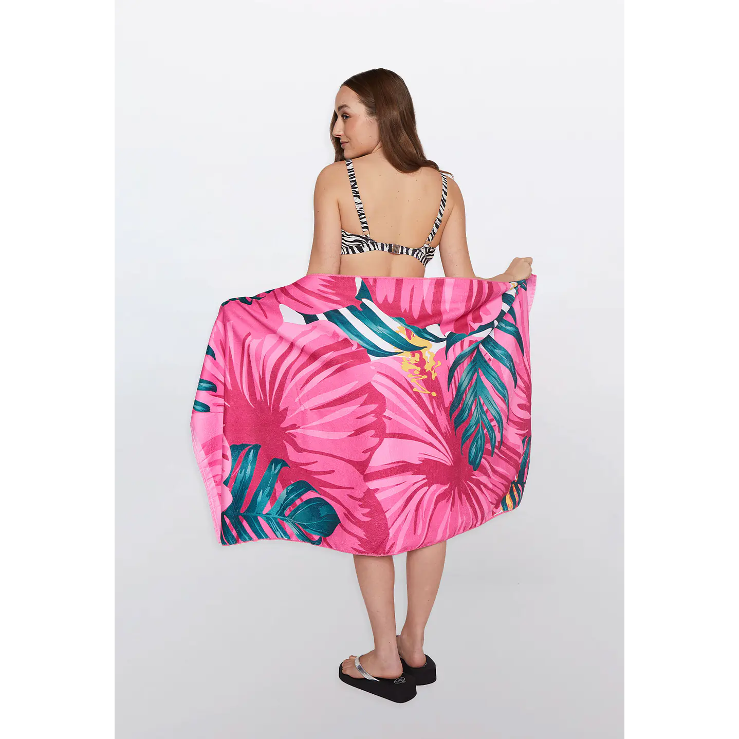 Toalla Flores Mujer Rosado Familyshop 2