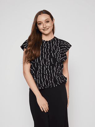 Polera Mujer Luna Vuelo Negro Familyshop