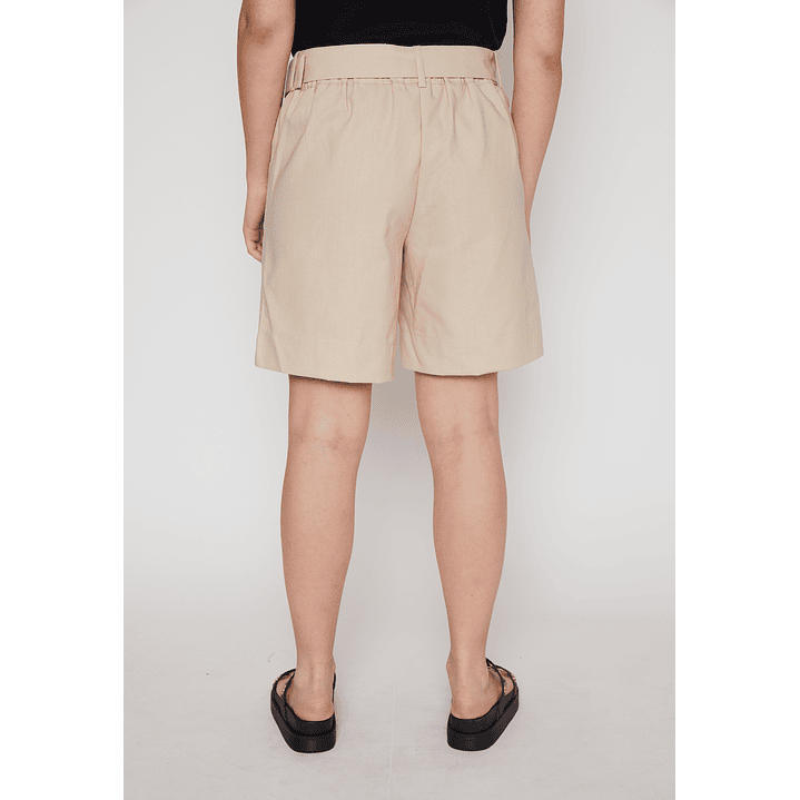 Short Mujer Lino Hebilla Beige Familyshop 3