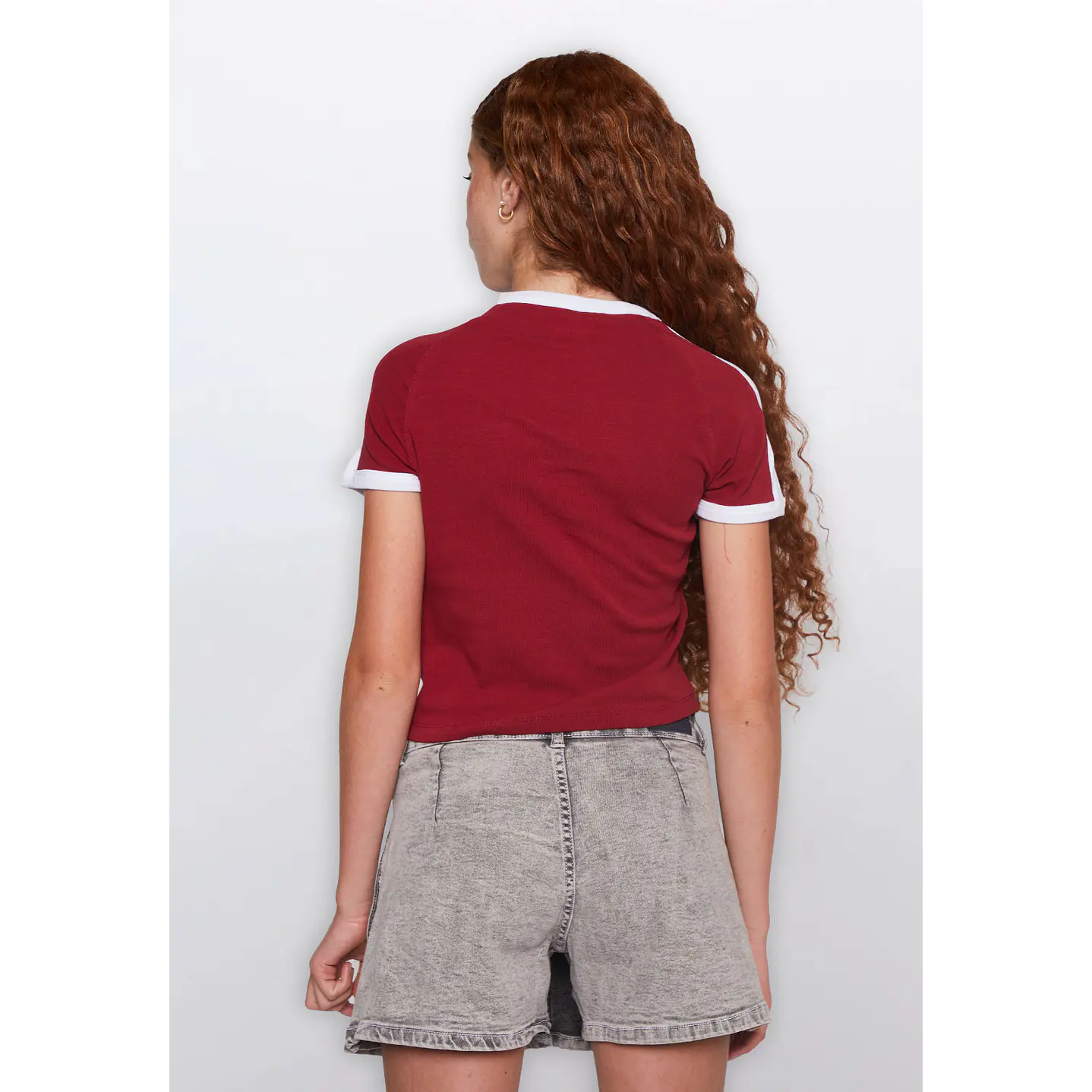 Polera Lola Manga Corta Burdeo Familyshop 4