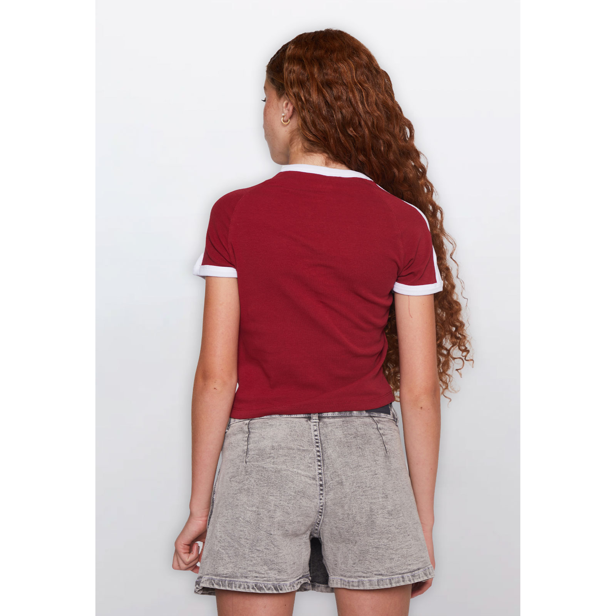 Polera Lola Manga Corta Burdeo Familyshop 4