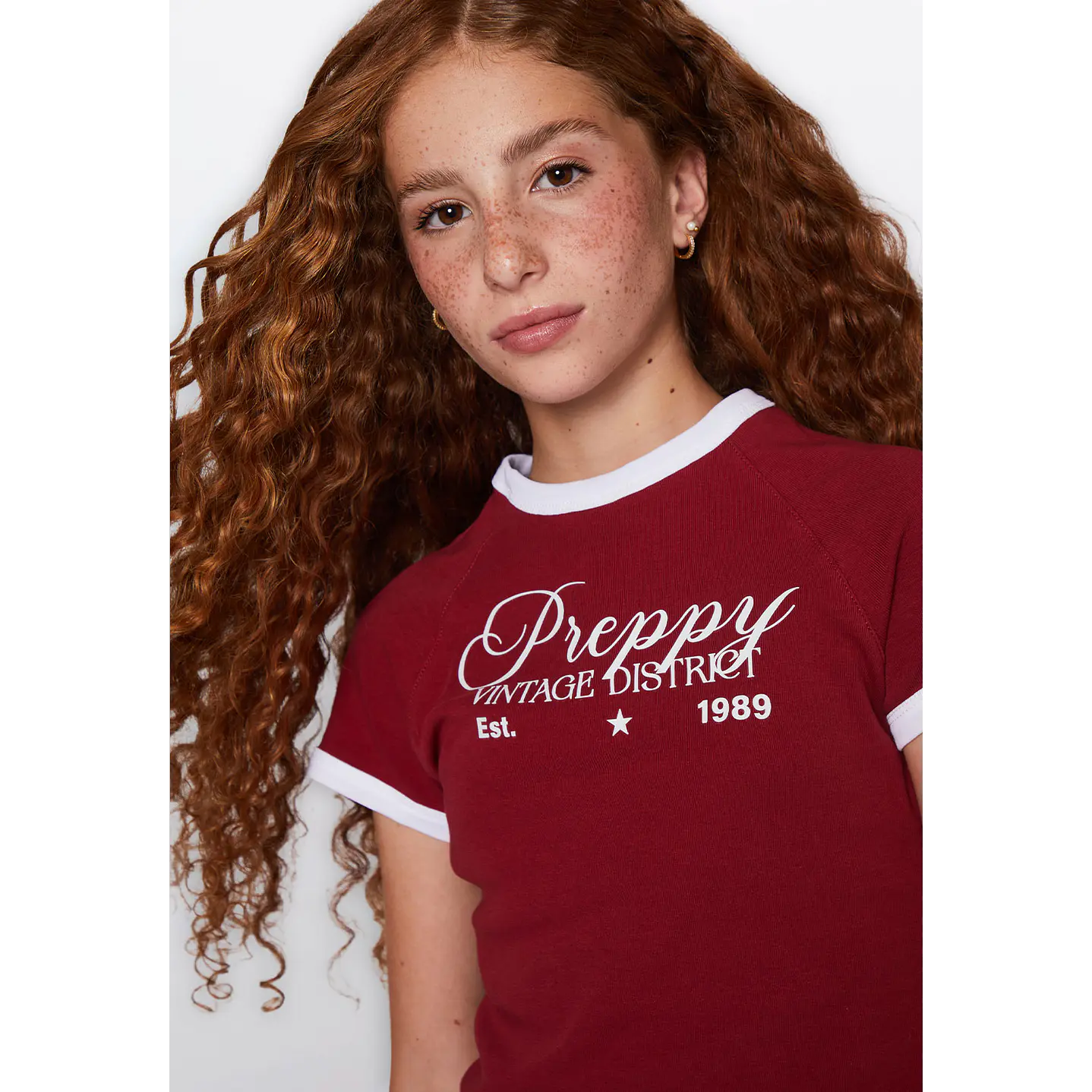 Polera Lola Manga Corta Burdeo Familyshop 3