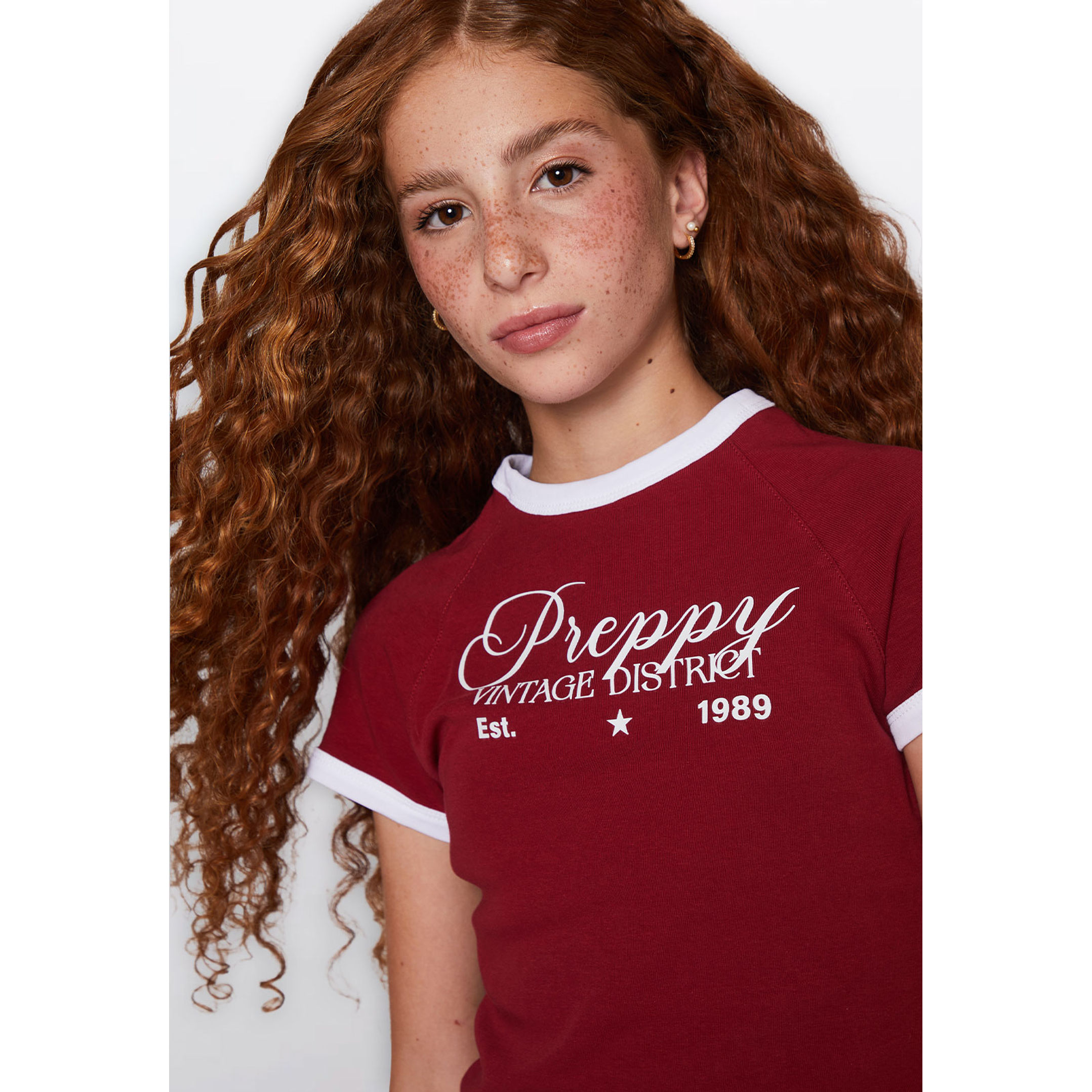 Polera Lola Manga Corta Burdeo Familyshop 3