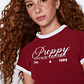 Polera Lola Manga Corta Burdeo Familyshop - Miniatura 3
