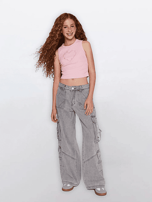 Polera Lola Sin Mangas Rosado Familyshop