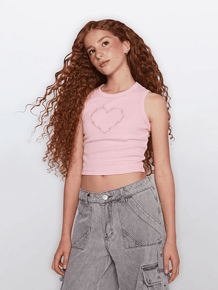 Polera Lola Sin Mangas Rosado Familyshop