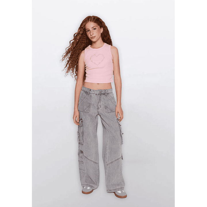 Jeans Lola Cargo Gris Familyshop 2