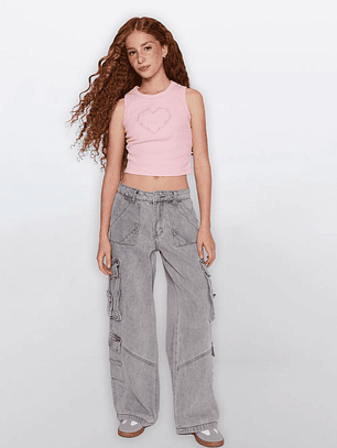 Jeans Lola Cargo Gris Familyshop