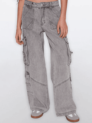 Jeans Lola Cargo Gris Familyshop