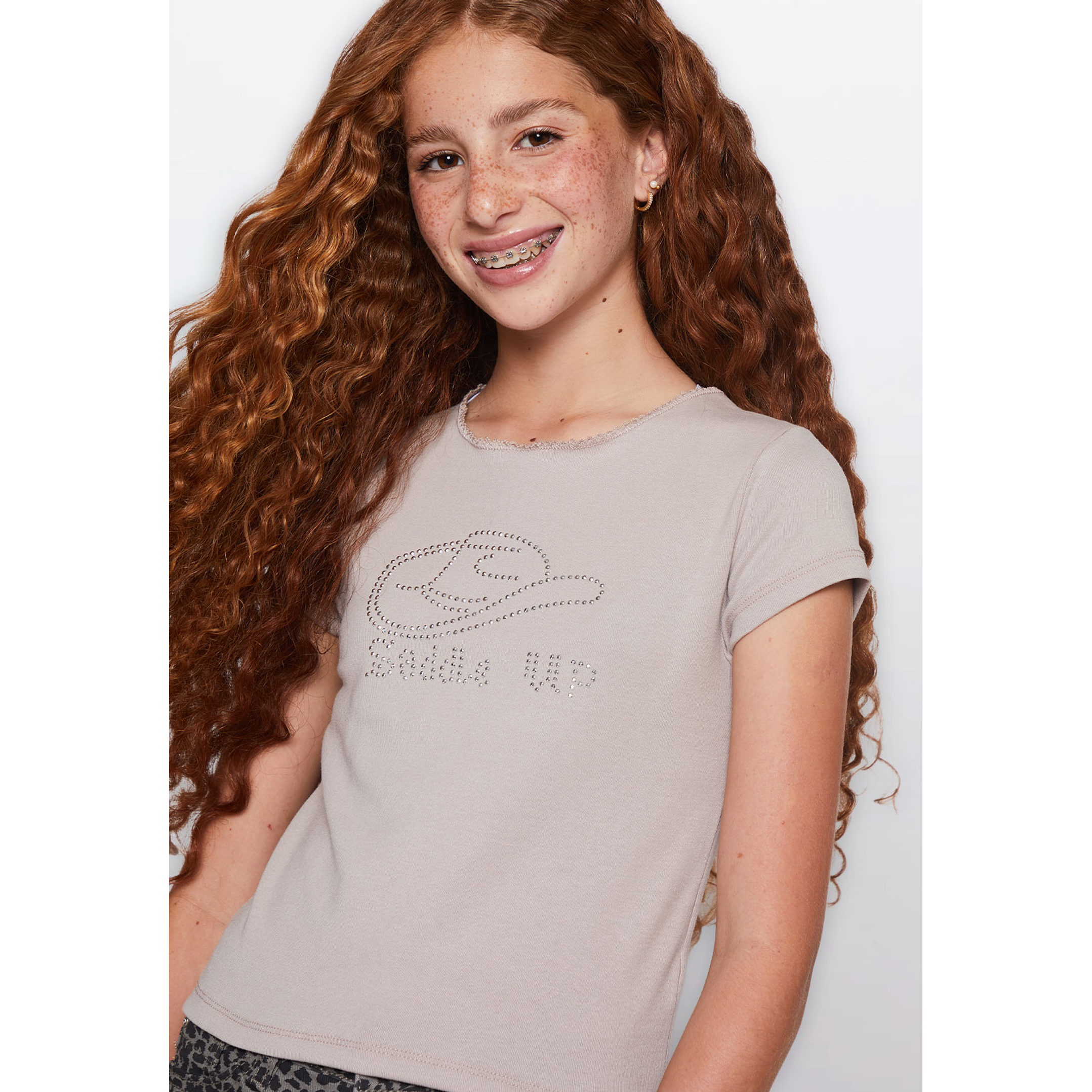 Polera Lola Strass Moda Beige Familyshop 3