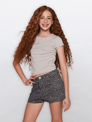 Polera Lola Strass Moda Beige Familyshop