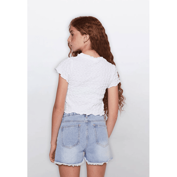 Polera Lola Textura Blanco Familyshop 4