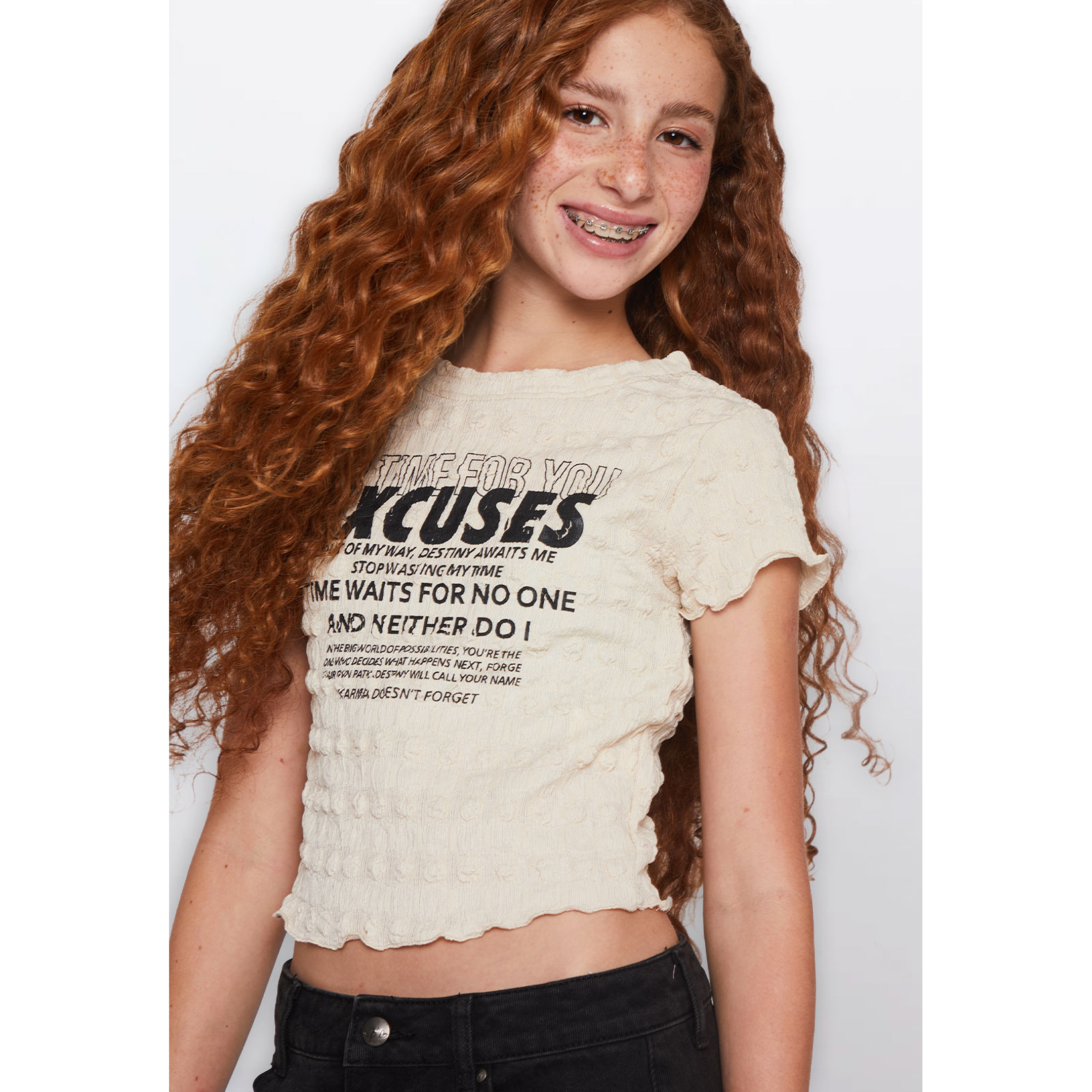 Polera Lola Textura Beige Familyshop 3