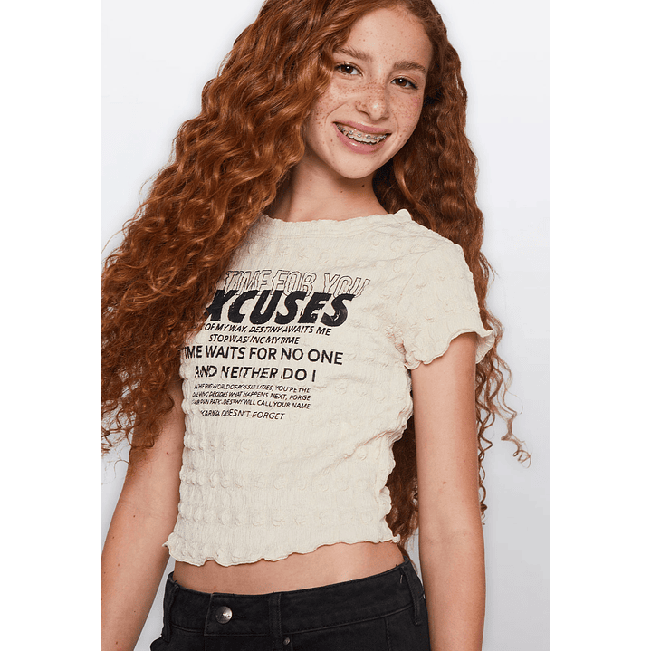 Polera Lola Textura Beige Familyshop 3