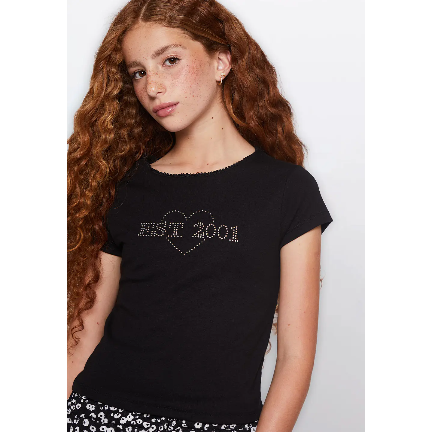 Polera Lola Strass Moda Negro Familyshop 3