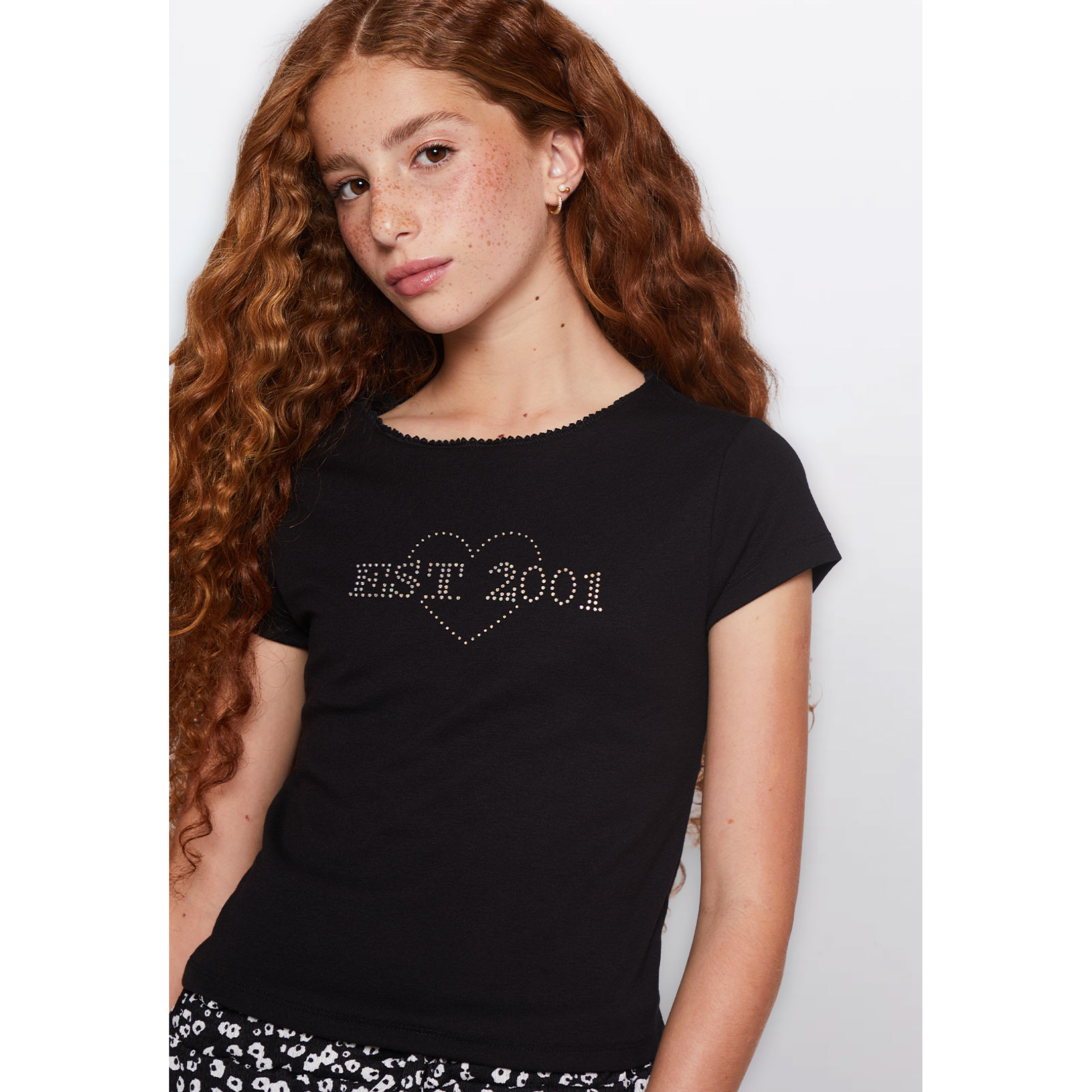 Polera Lola Strass Moda Negro Familyshop 3