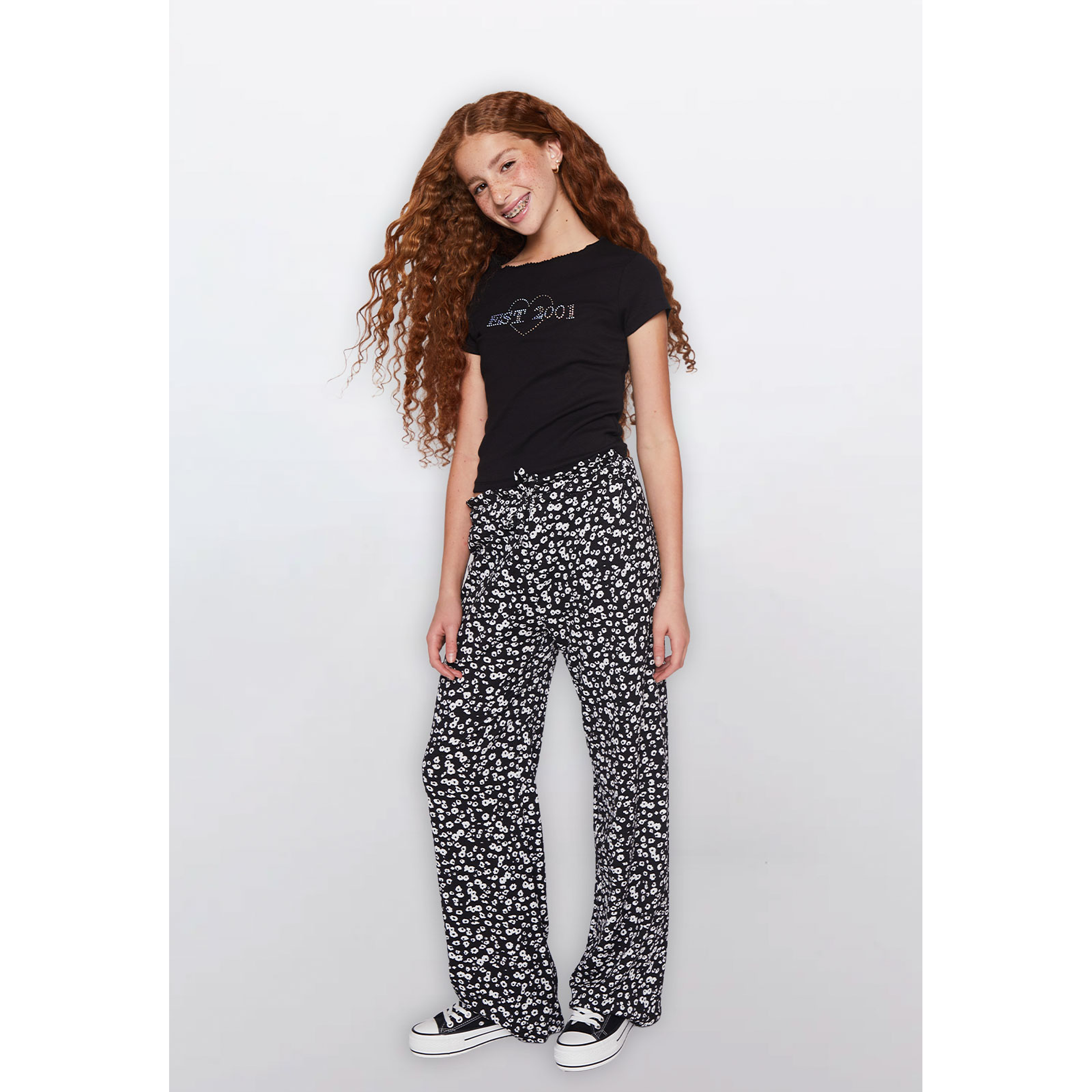 Polera Lola Strass Moda Negro Familyshop 2