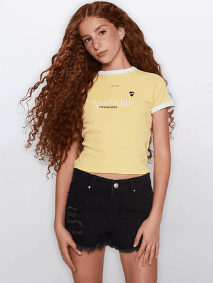 Polera Lola Sport Preppy Amarillo Familyshop