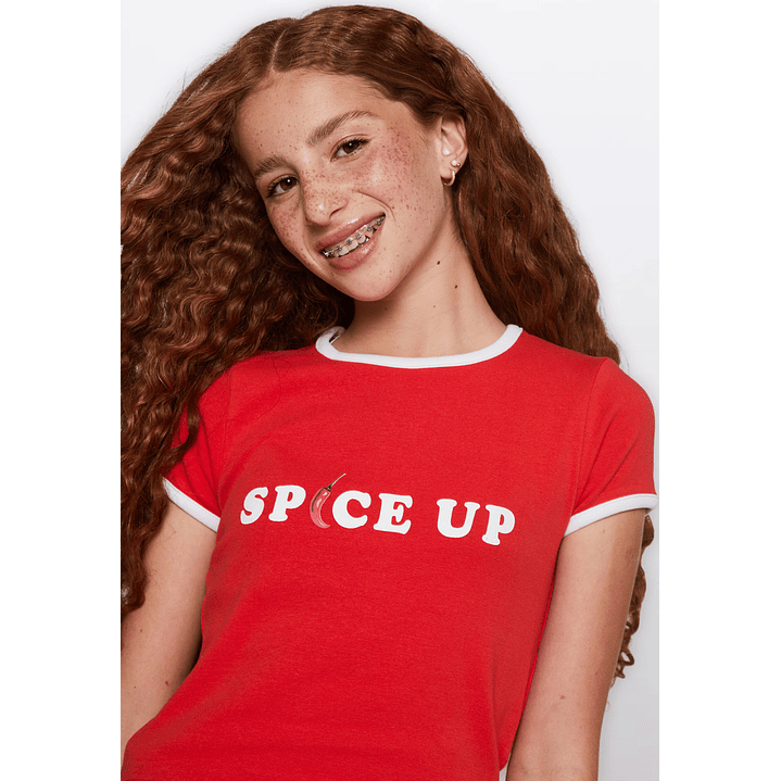 Polera Lola Manga Corta Rojo Familyshop 3