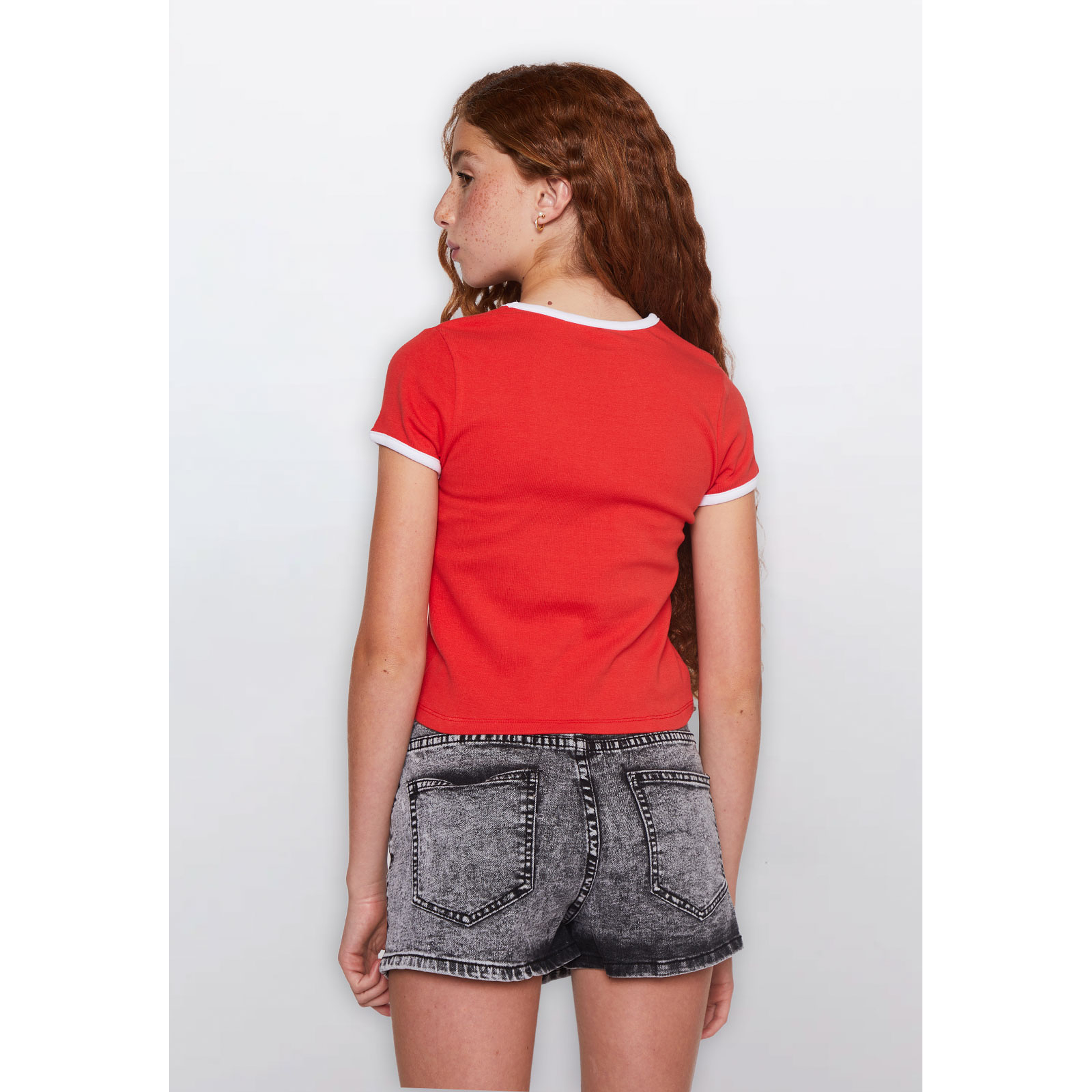 Polera Lola Manga Corta Rojo Familyshop 4