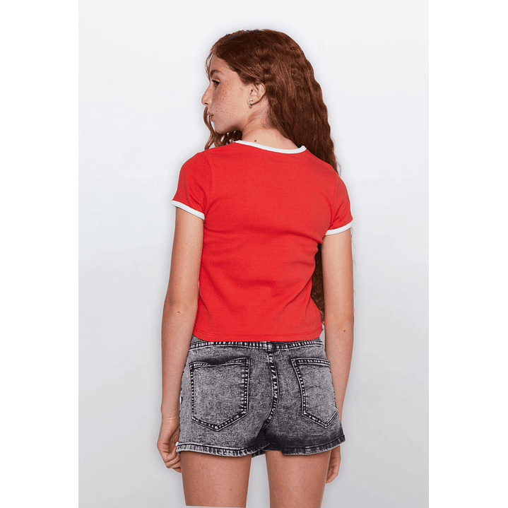 Polera Lola Manga Corta Rojo Familyshop 4
