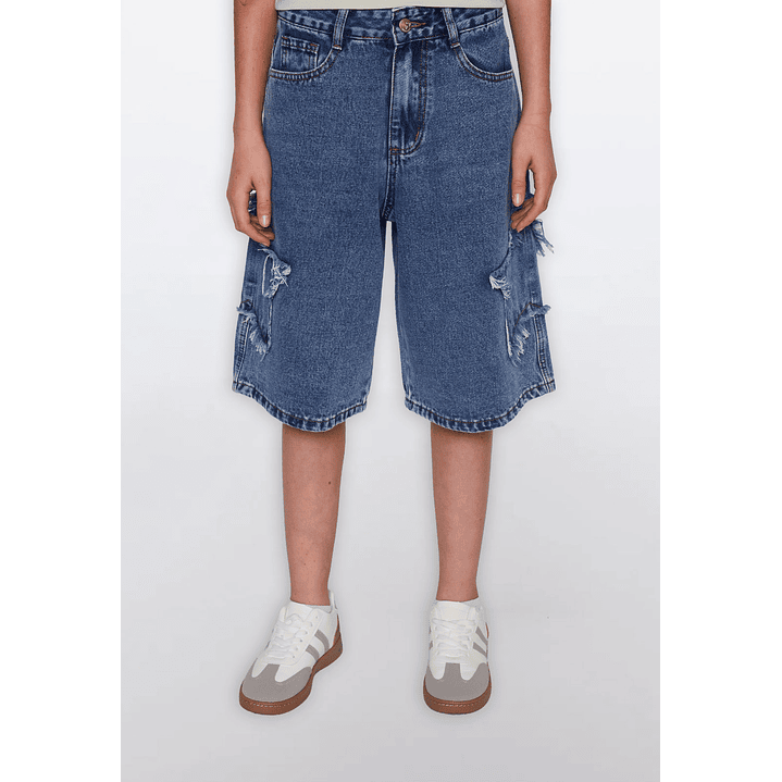 Short Lola Pretina Elástica Azul Familyshop 1