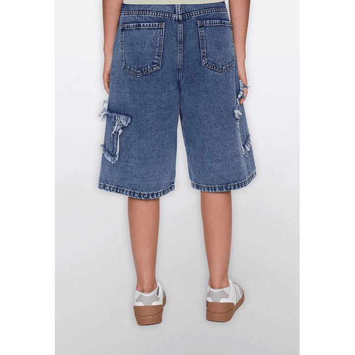 Short Lola Pretina Elástica Azul Familyshop 4