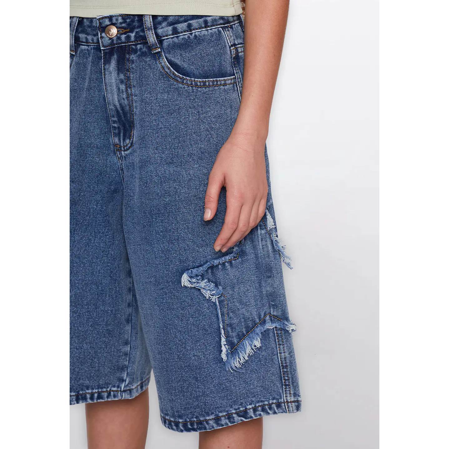 Short Lola Pretina Elástica Azul Familyshop 3