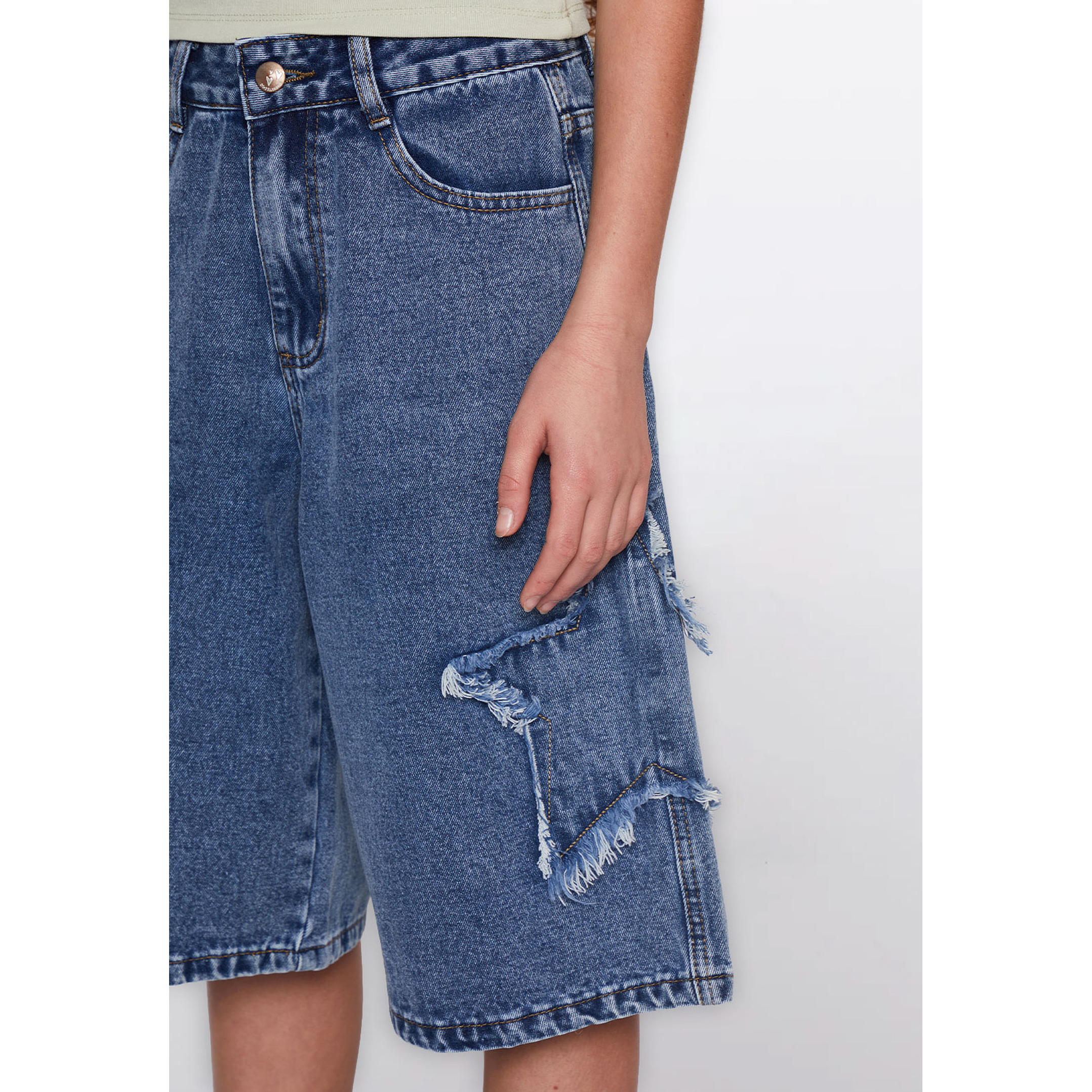 Short Lola Pretina Elástica Azul Familyshop 3