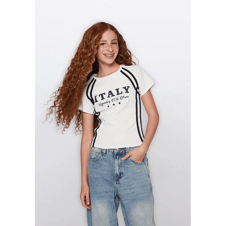 Polera Lola Italy Crudo Familyshop 1