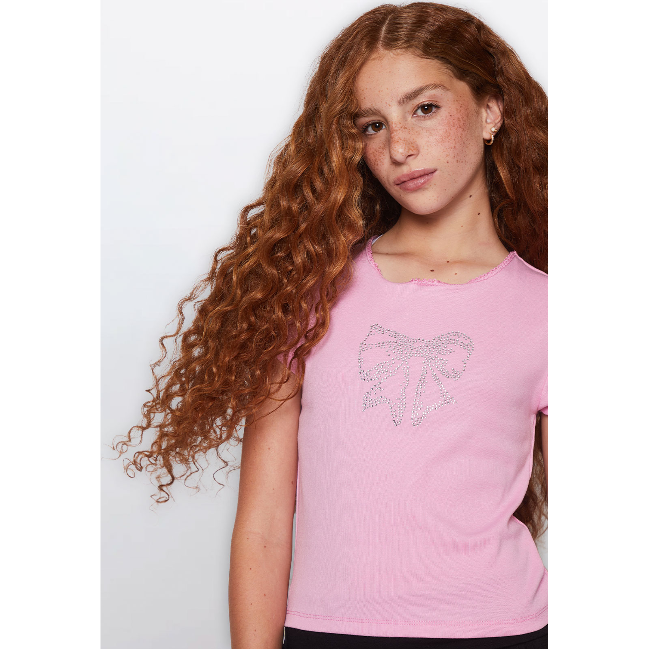 Polera Lola Strass Moda Rosado Familyshop 3
