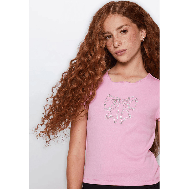 Polera Lola Strass Moda Rosado Familyshop 3