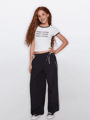 Pantalón Lola Taslan Lazo Negro Familyshop