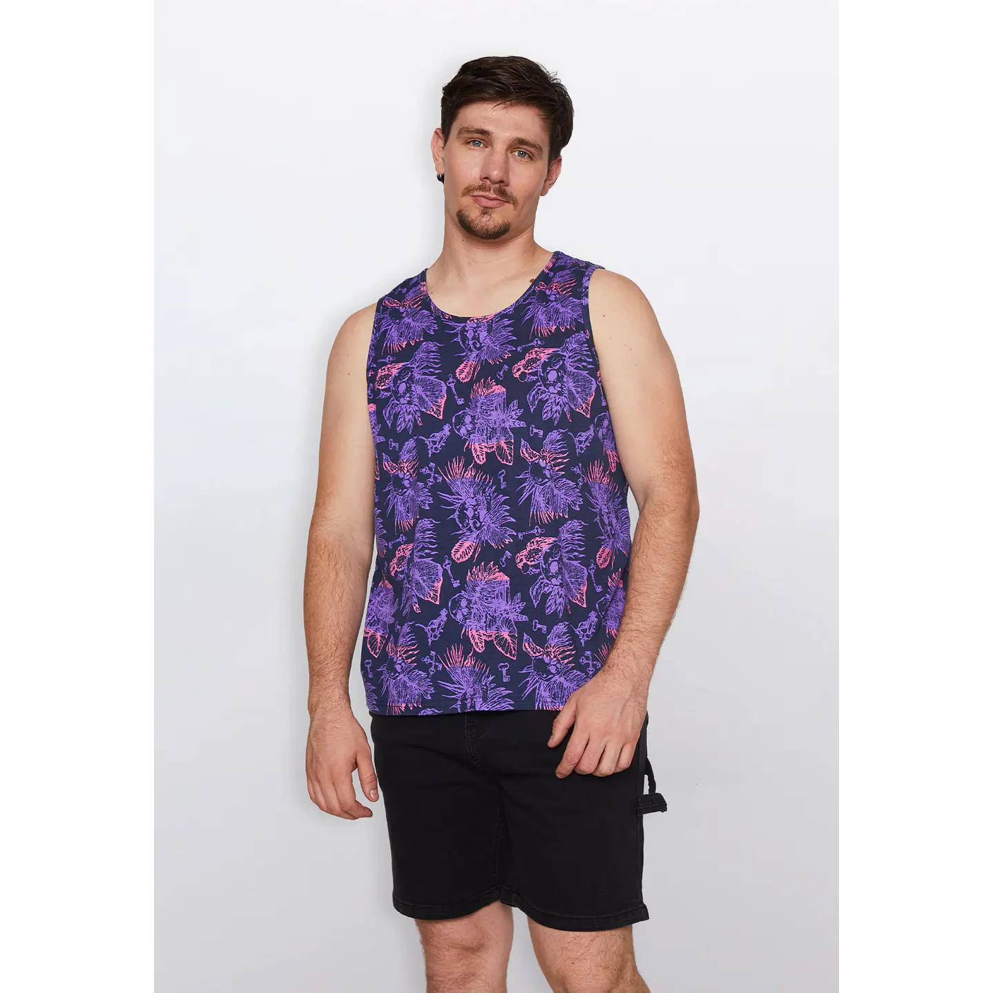 Polera Hombre Sin Mangas Lila Familyshop 1