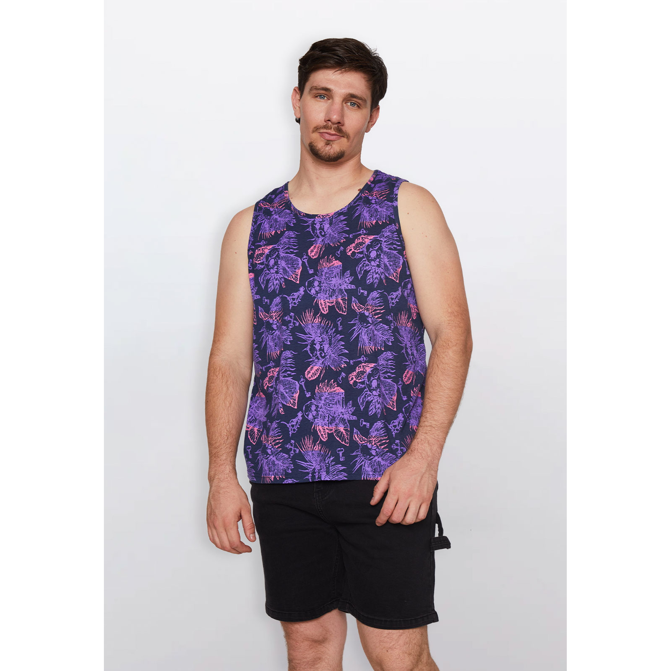 Polera Hombre Sin Mangas Lila Familyshop 1