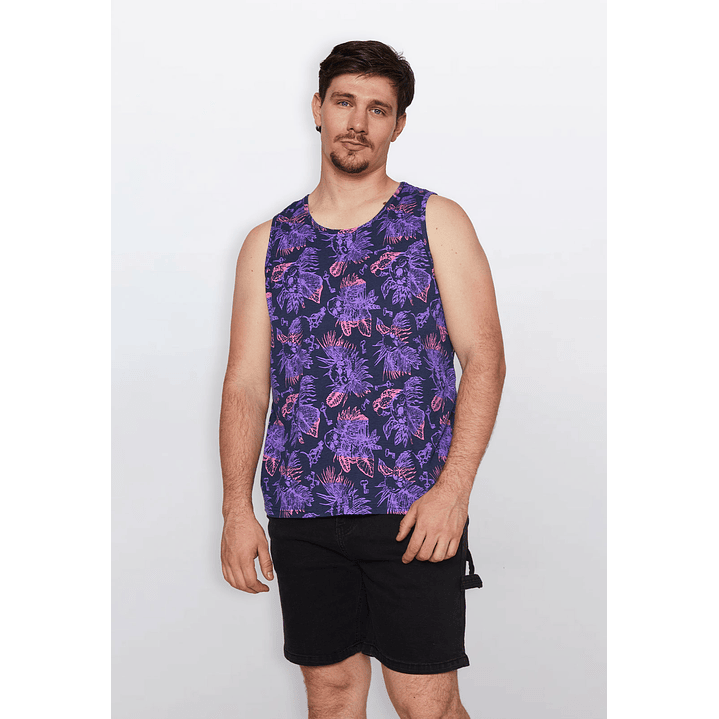 Polera Hombre Sin Mangas Lila Familyshop 1